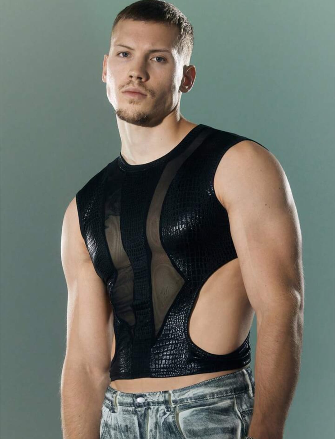 Phantom Mesh Panel  Tank Top